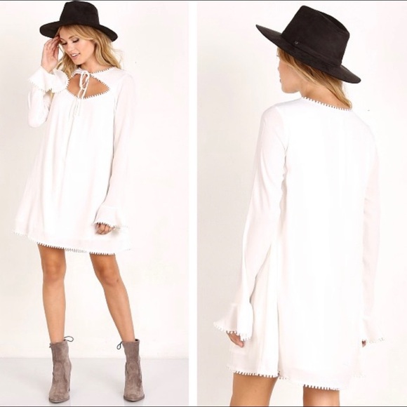 For Love & Lemons Josephina White‎ Swing Dress Size M - Picture 1 of 11